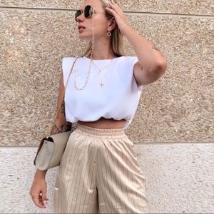 Zara Shouldepad Crop